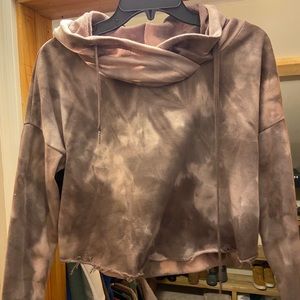 Cropped tie dye hoodie